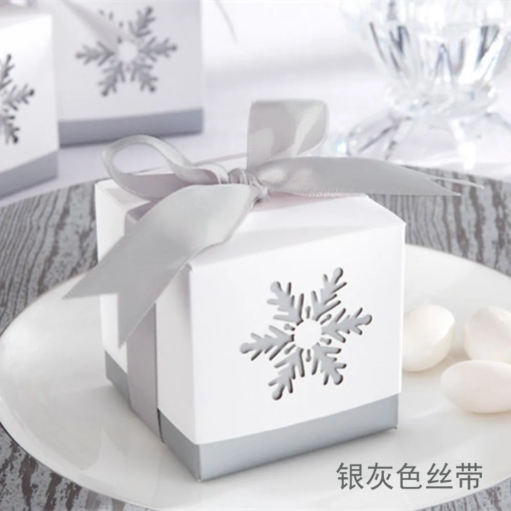 100 шт. роскошная коробка для конфет Коробки &quotЗимние сны&quot белый лазерной резкой