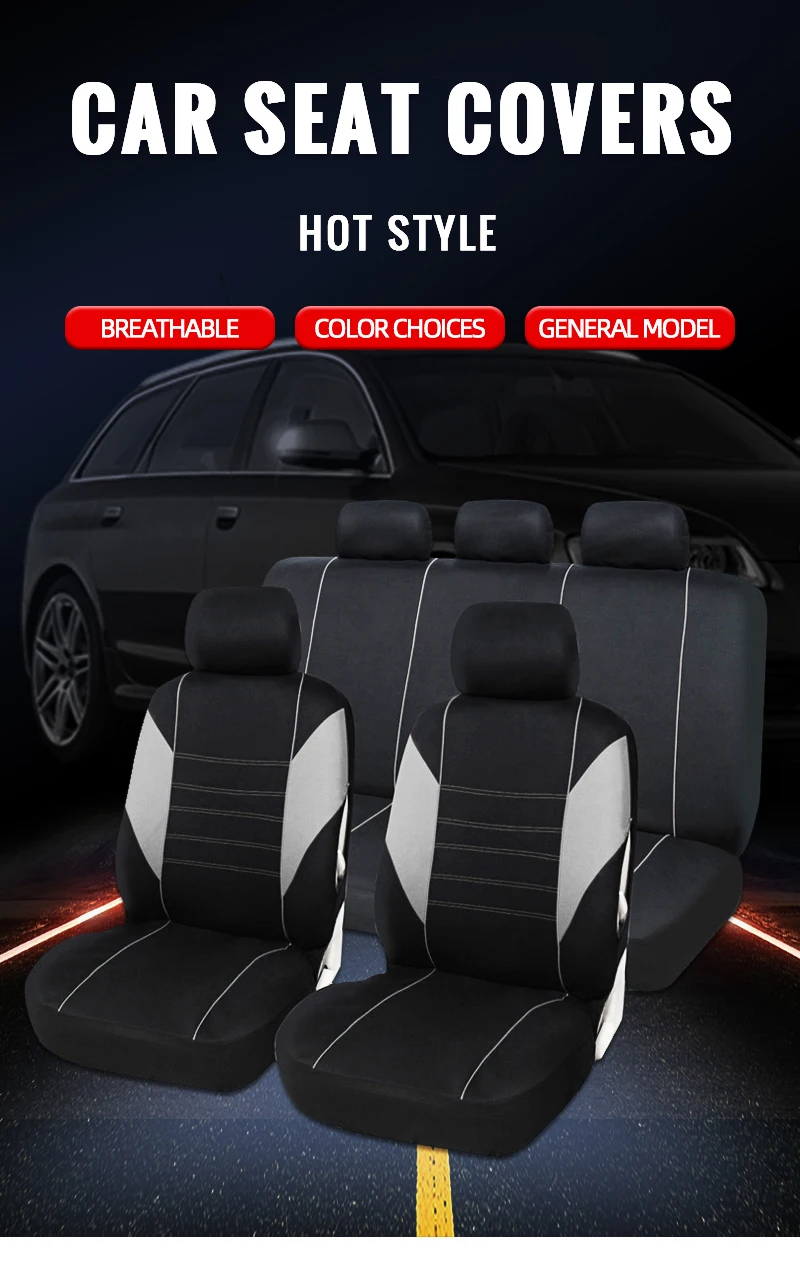 Fundas de asiento para coche universal, cubierta protectora acolchada y transpirables, con esponja compuesta de 2mm de tela de poliéster, compatibles con el 100% de automóviles, camión, SUV o furgoneta