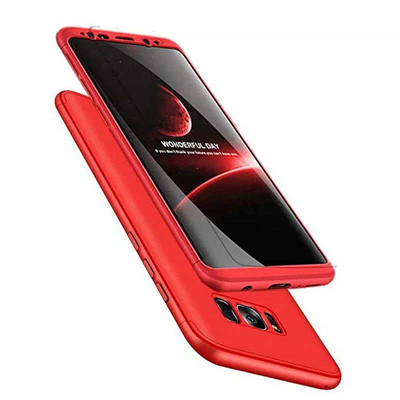 360 градусов полный охват ударопрочный чехол для телефона samsung S8 S9 plus note8 note9 Ультратонкий матовый разные яркие цвета оболочки