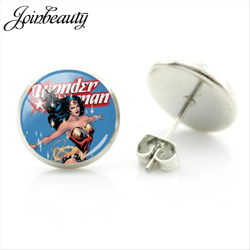 JOINBEAUTY Wonder women серьги-гвоздики с супергероями из фильма модные серьги милый костюм летний Романтический мультяшный женский ювелирный костюм NS426