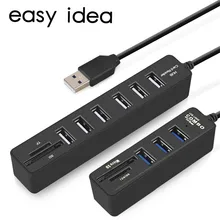 USB Hub 3.0 Multi USB Splitter 2.0 USB 3.0 Hub 3 / 6 Ports Hab Micro TF/SD Card Reader High Speed Computer Accessories For PC