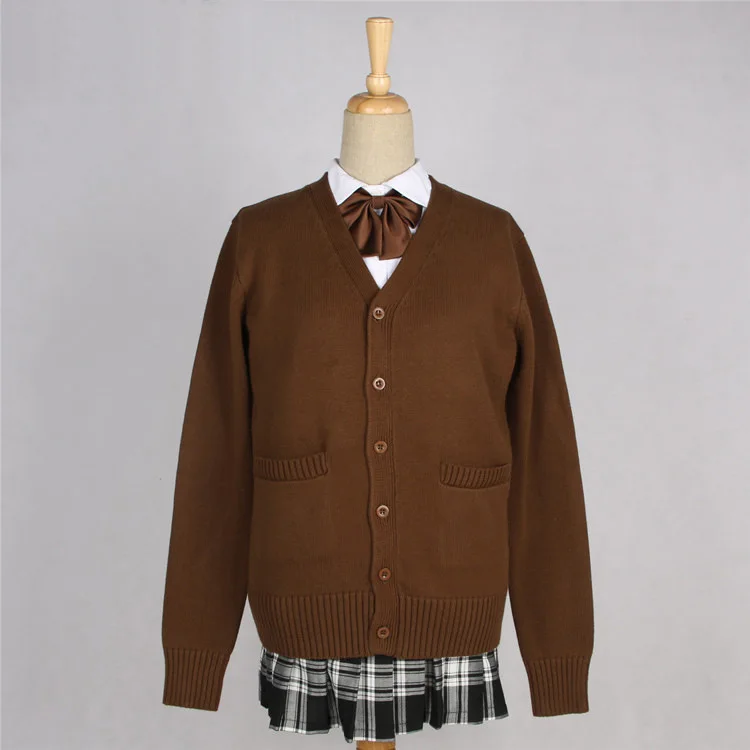 School JK Uniform Sweater Coat Anime Cosplay Costumes Cardigan Outerwear Sweater 10 Colors Long-sleeved Knitting Coat For Girls