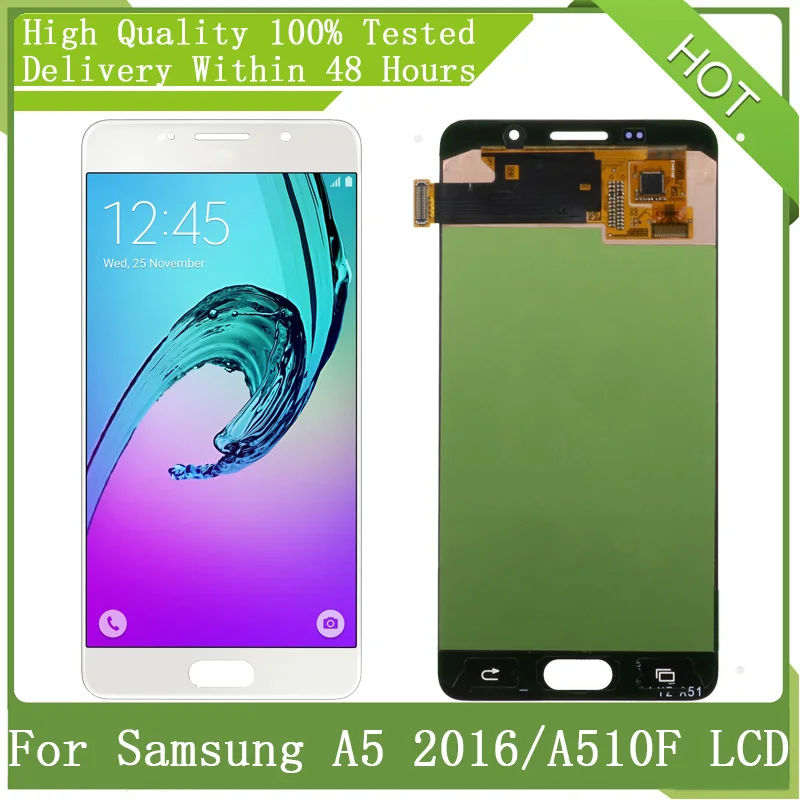 5 2 &quotSuper AMOLED ЖК дисплей для SAMSUNG GALAXY A5 2016 A510 A510F A510M SM сенсорный экран дигитайзер в