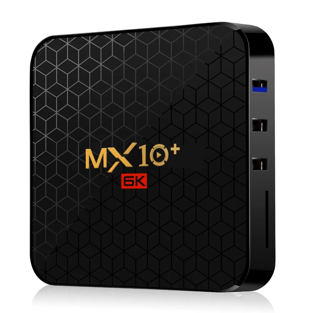 Android 9,0 tv Box MX10 Plus 4 Гб ram 64 Гб Wifi Allwinner H6 четырехъядерный USB 3,0 6K проигрыватель google Youtube Tanix телеприставка