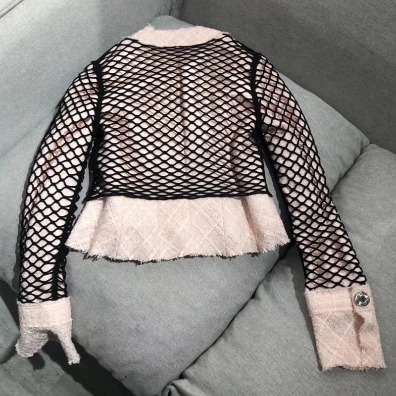 Grand Brand Designer Jacket Sweet Fashion Wool Jacket for Women Long Sleeve V-neck Single Breasted Coat Fashion Lady Jacket