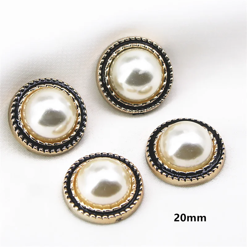 Golden color Ivory pearl Button Resin Flatback Simulated pearl Buttons Home  Garden Crafts Cabochon Scrapbooking