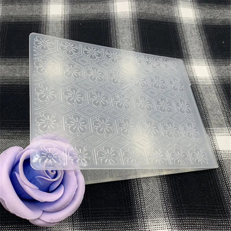 Hexagon geometric flowers print DIY Plastic Embossing Folders for DIY Scrapbooking Paper Craft/Card Making Decoration Supplies plastic embossing folder embossing folder