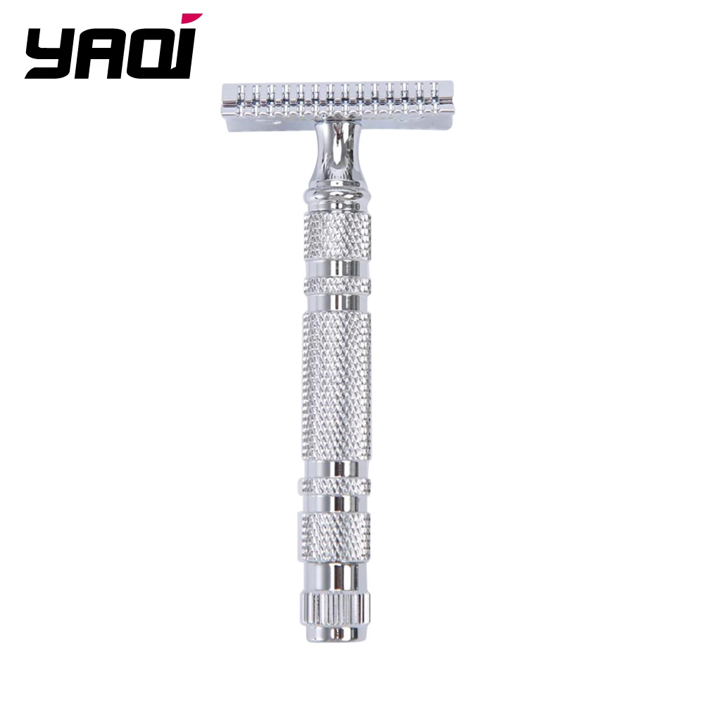 

Yaqi Chrome Color Knurled 3pcs Safety Razor