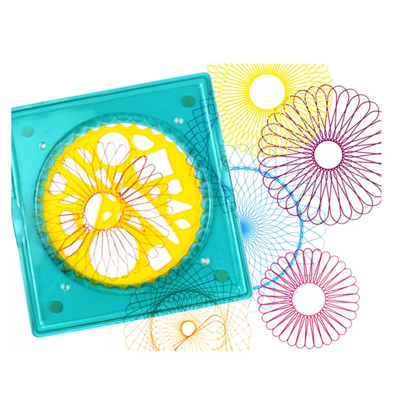 22pcs Spirograph Drawing Toys Set Interlocking Gears & Wheels Drawing Accessories Creative Educational Toy For Children