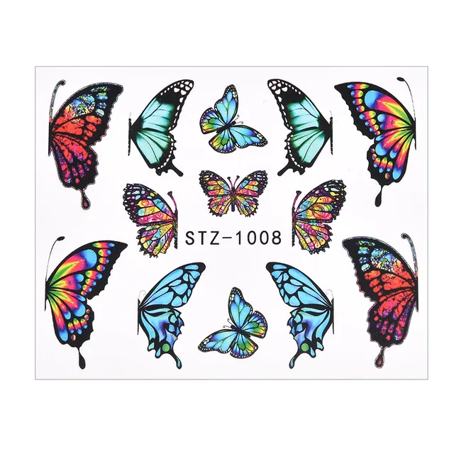1Pcs Water Nail Decal and Sticker Flower Leaf Tree Green Simple Summer DIY Slider for Manicure Nail Art Watermark Manicure Decor TA629