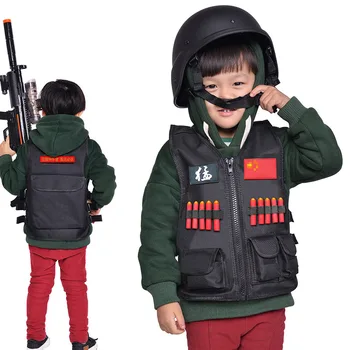 

Children's Camouflage Tactical Vest Combat Assault Plate Carrier CS Outdoor Clothing Hunting Vest