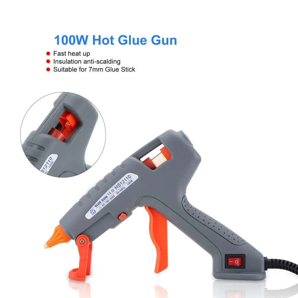 HS12110 100 Вт термоплавкий клеевой пистолет тепловые пушки для DIY ручной работы игрушки ремонтные Инструменты Электрические термоклеевые
