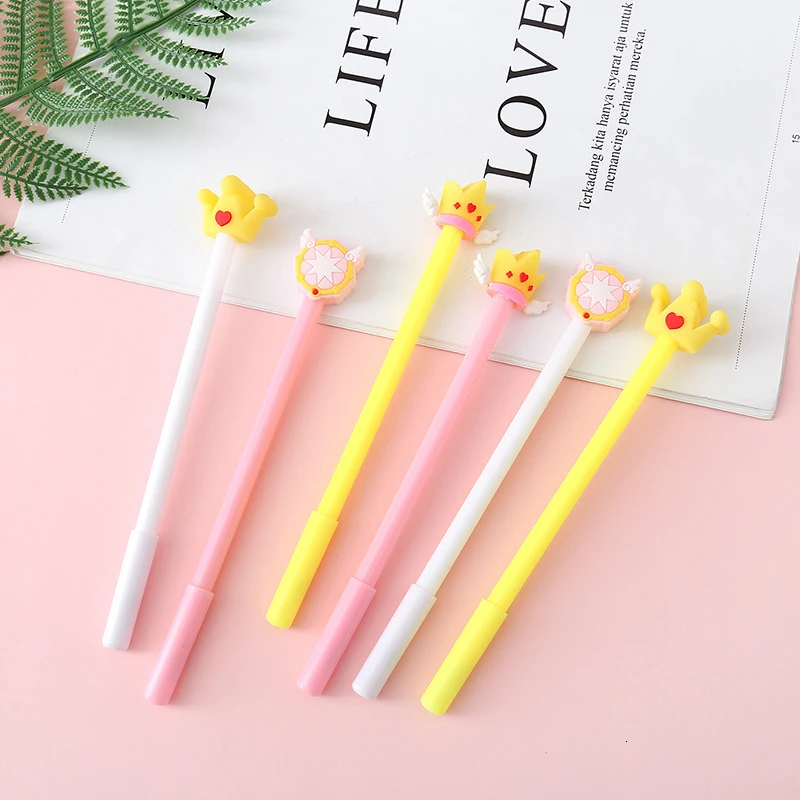Эллен Брук 1 шт. Гелевые Ручки корейский мультфильм креативная корона крыло