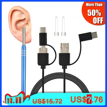 

3 in 1 0.3MP Ear Otoscope Ear Wax Cleaner Mini Camera HD Visual 5.5mm Multifunctional Waterproof Endoscope Medical Tool Android