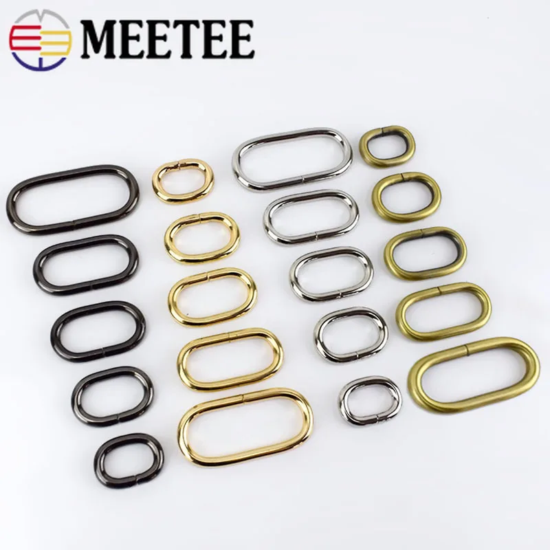 Meetee овальная металлическая круглая d образная кольцевая сумка ремень тесьма