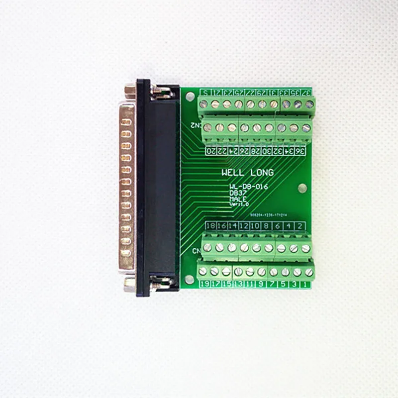 DB37 Мужская Breakout Board, D'SUB верхняя переходная плата, клеммный блок DSUB модуль