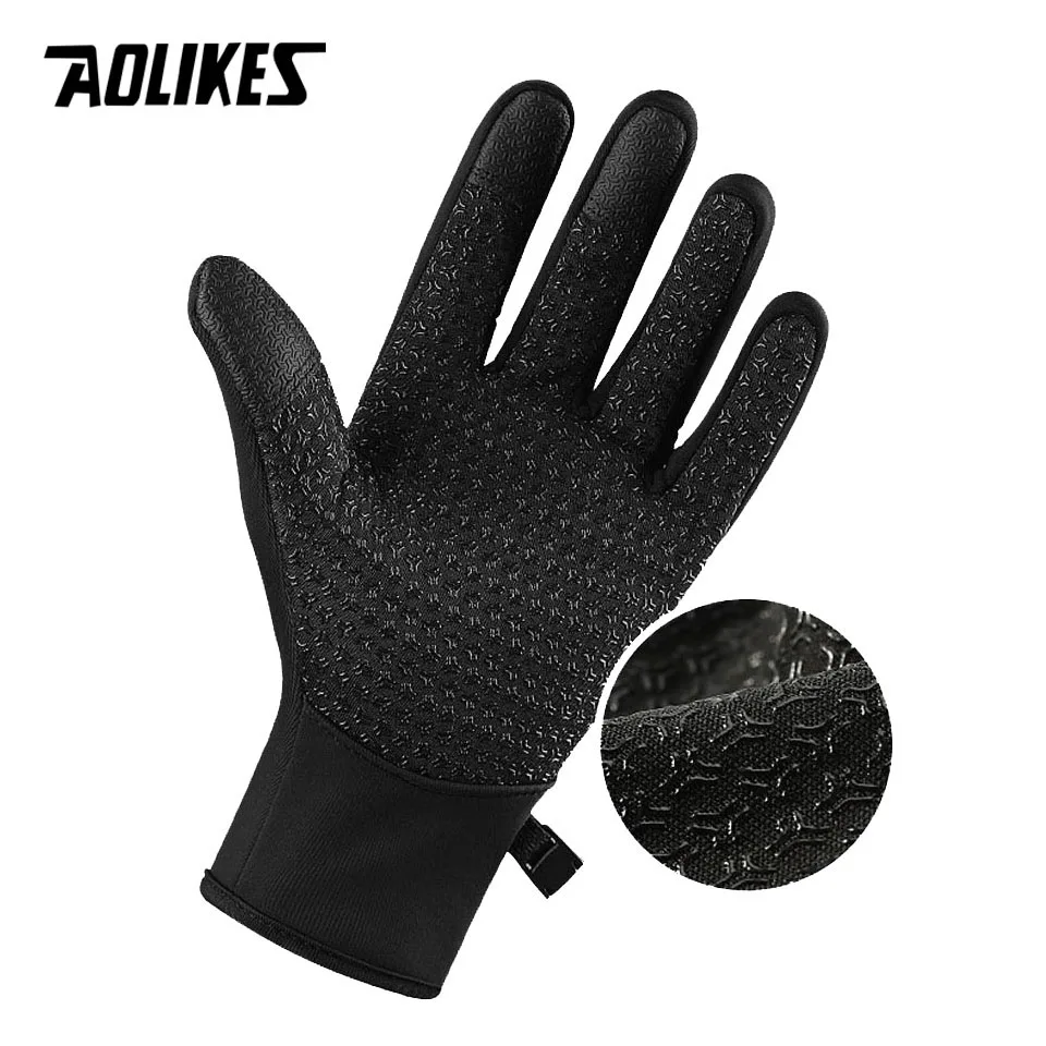 AOLIKES противоскользящие перчатки для катания на сноуборде и лыжах, термальные водонепроницаемые перчатки для катания на лыжах, зимние перчатки для велоспорта, велосипедные перчатки для мужчин