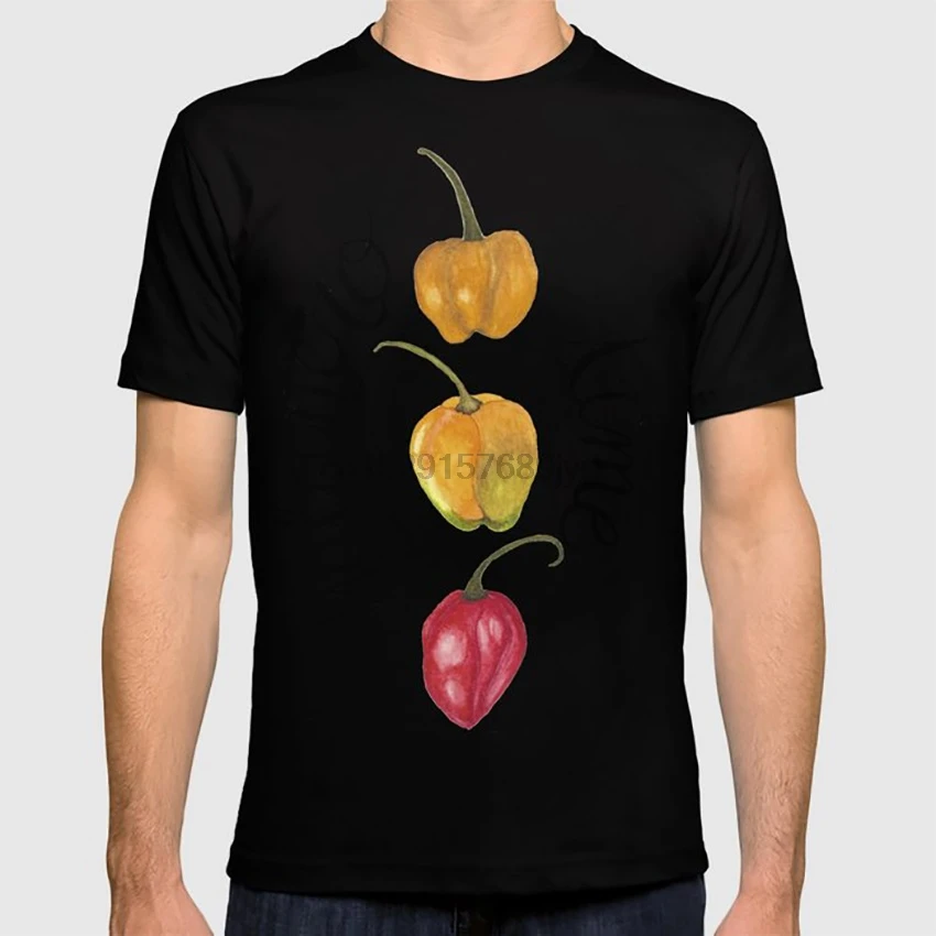 Habanero time футболка желтый оранжевый красный белый Горячая habanero Черный Чили chiles |