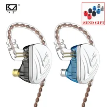 KZ AS16 8BA сбалансированная арматура гарнитура высокого качества звука монитор уровень шумоподавления Fever HiFi наушники C16 BA10 AS10