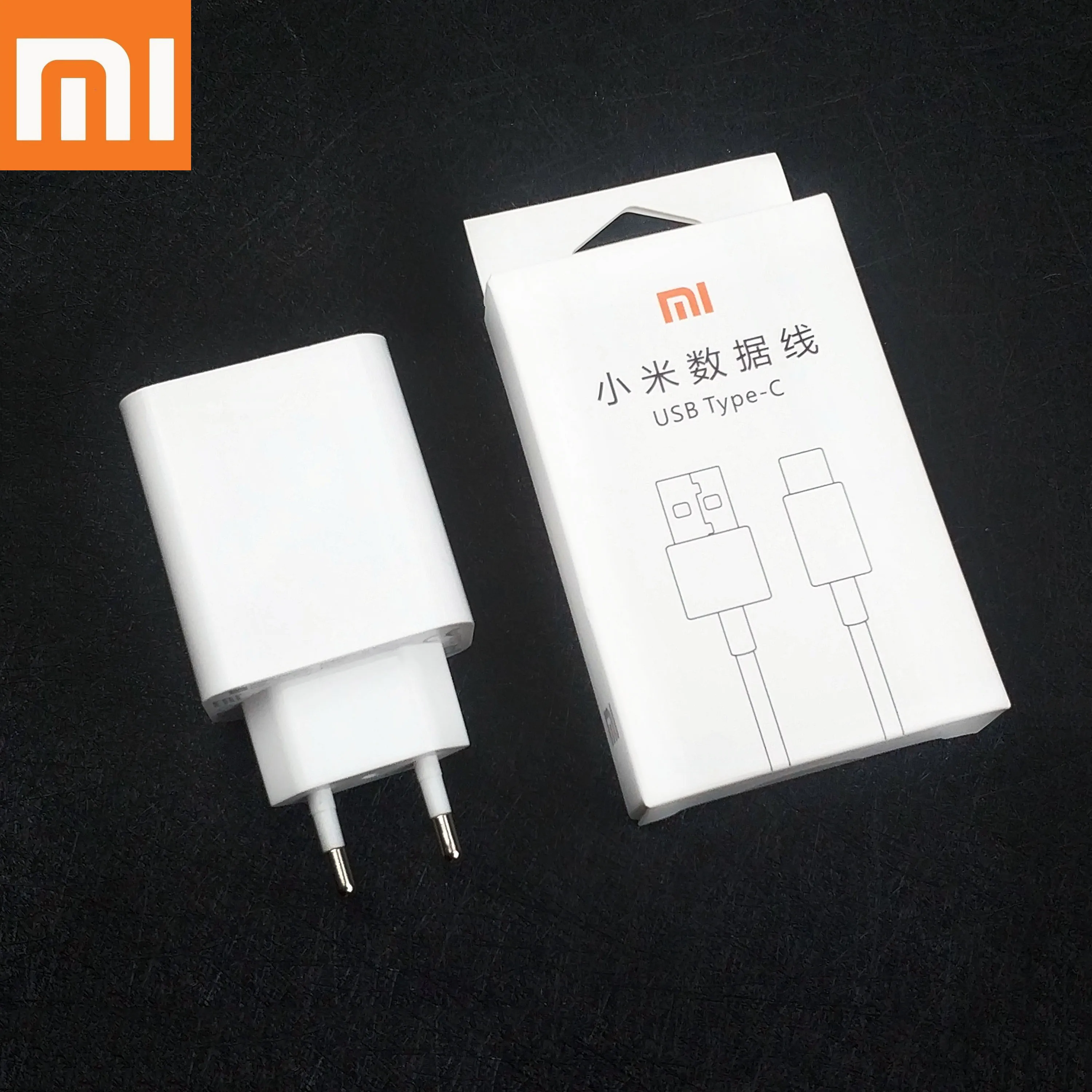 EU Charger set Original XiaoMi Mi 9 Pro Charger Original 27W Charge Turbo EU Travel Usb Type-C Adapter for Redmi K20 Pro Mi 9T 8 A3 A2 A1 F3 F2 - Цвет: EU Charger set