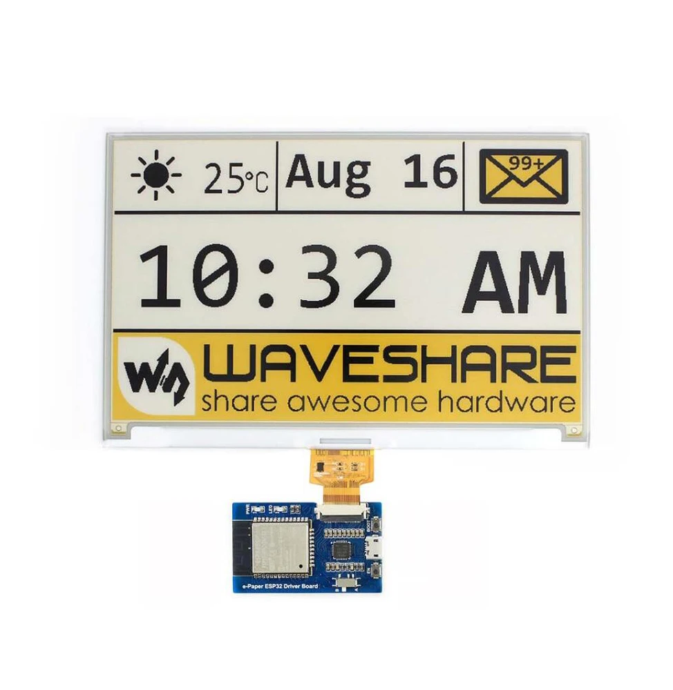 AiSpark универсальная плата водителя электронной бумаги с WiFi/Bluetooth SoC ESP32 на бортовой, поддерживает различные Waveshare SPI e-paper raw panel