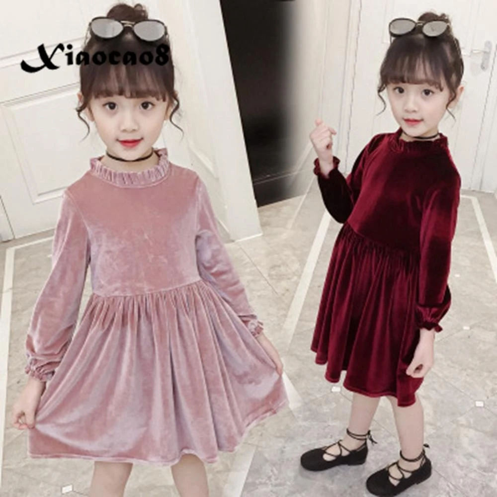 Velvet dress kids Clearance