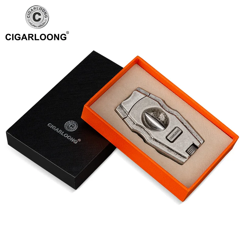 CIGARLOONG портативный металлический резак для сигар из нержавеющей стали Роскошные гаджеты шесть цветов на выбор V сигары резак CL-JV001