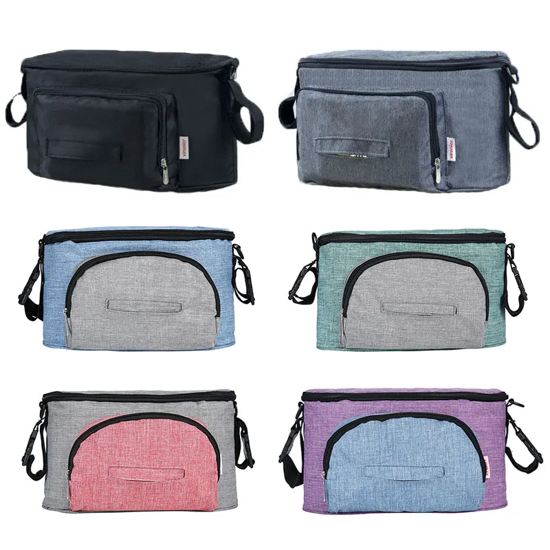 Сумка для детской коляски однотонная сумка Органайзер подгузников мамы крючок