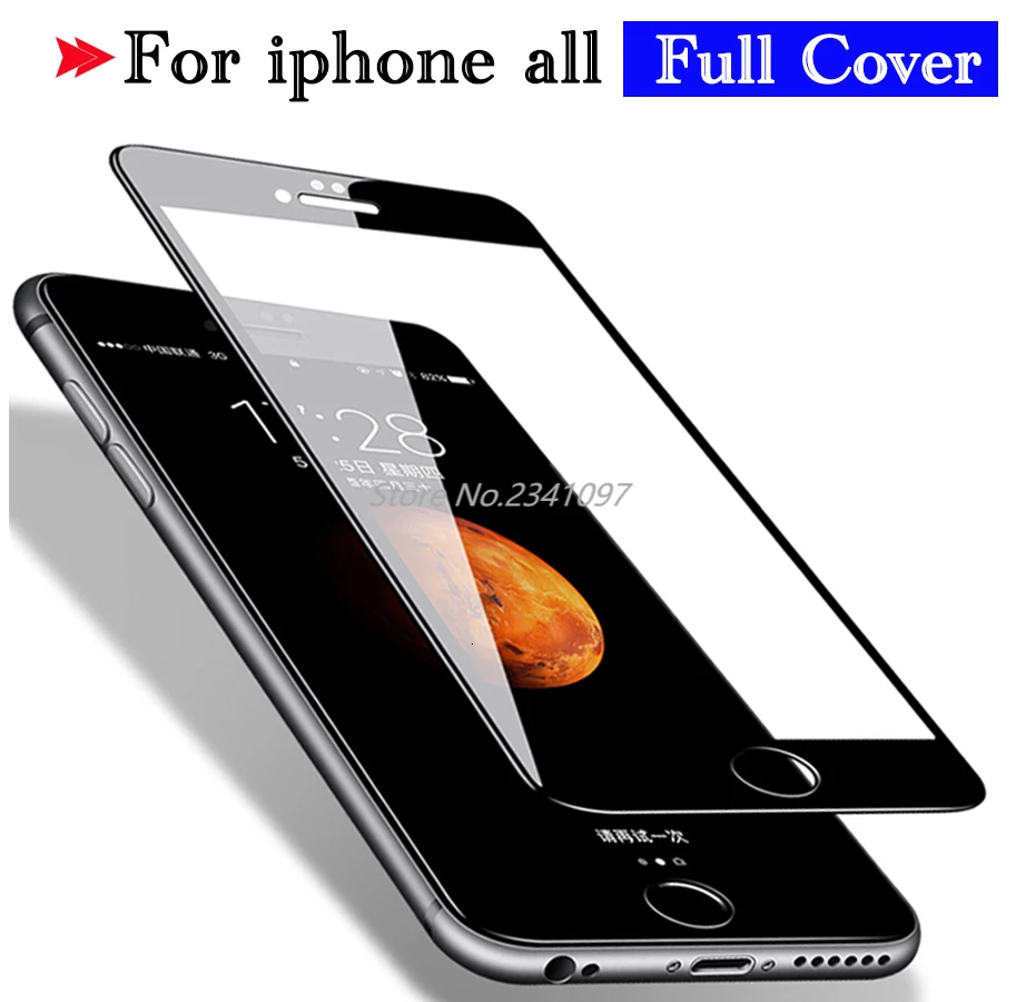 Protective Glass Case for Iphone 7 6 S 6s 8 Plus X Phone Tempered Glas Film Screen Protecter Tremp | Мобильные телефоны и