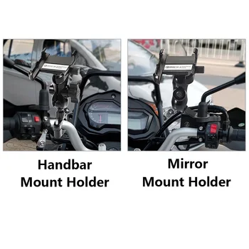 

Motorcycles Mobile Phone Holder Handlebar Aluminum-Alloy DC12-24V Black Stand