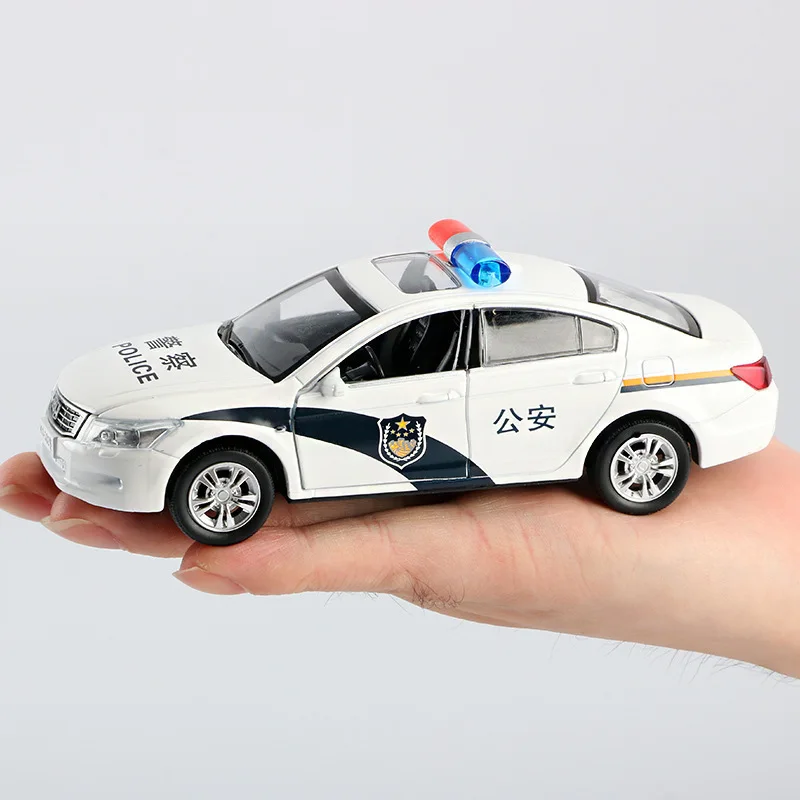 Детская полицейская Автомобильная игрушка модель сплава Модель автомобиля мальчик металлический автомобиль звук и светильник автомобиль игрушка 840b коробка
