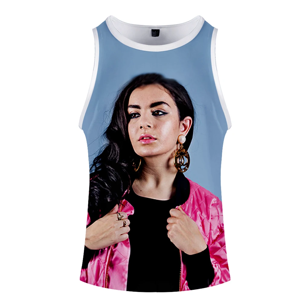 Charli XCX Charlotte Emma Aitchison жилет Летний жилет без рукавов Модный модный тренд Повседневная одежда жилет