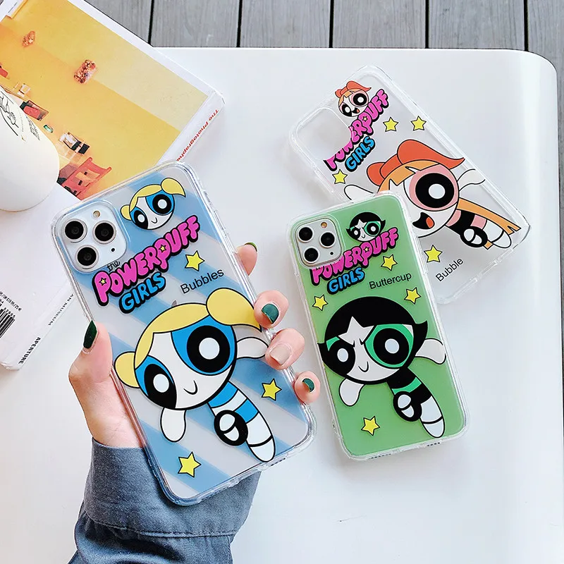 

Cute Powerpuff Girls Phone Case For Samsung Note 10 plus 8 9 s10e s9 s8 s7 S10 S20 A5 A8 A30 A50 A80 A90 Cartoon Soft Back Cover