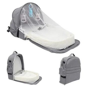 

Baby Bed Travel Sun Protection Mosquito Net With Portable Backpack Bed Bassinet Baby Foldable Breathable Infant Sleeping Basket