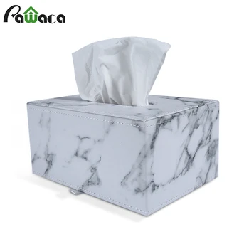 

Marble Tissue Box Cover Tissue Holder Tissue Storage Case Towel Box Napkin Holder Paper Rack Napkin Tray Container Organizer