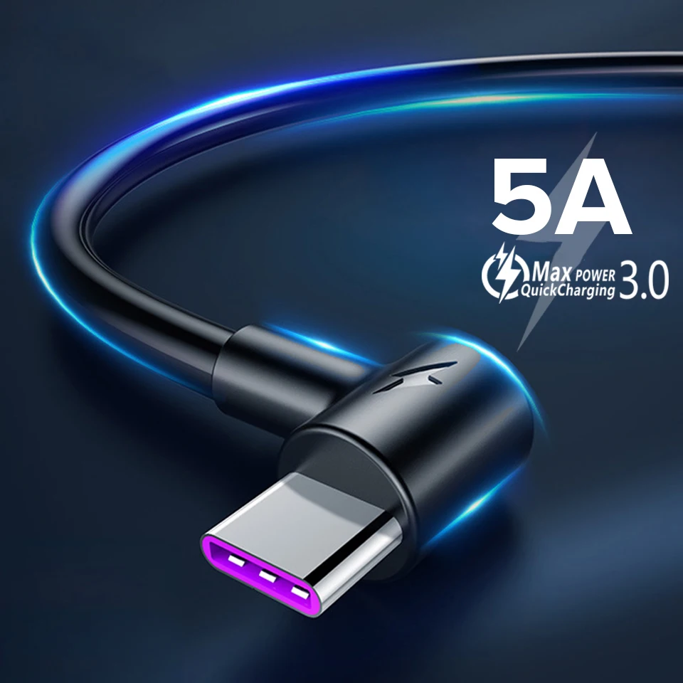 Кабель usb type C 1 м 2 м 3 м 5А для быстрой зарядки Tipo C Kable для huawei mate 30 20 Pro samsung A50 M30s шнур Supercharge type-C