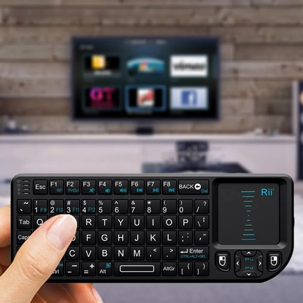 Беспроводная клавиатура Rii X1 Mini 2,4G с сенсорной панелью для Smart tv для HTPC для ПК, портативная умная мышь, игровые аксессуары