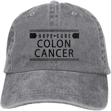 

Unisex Colon Cancer Awareness 5 Vintage Washed Twill Baseball Caps Adjustable Hat Funny Humor Irony Graphics Of Adult Gift Gray