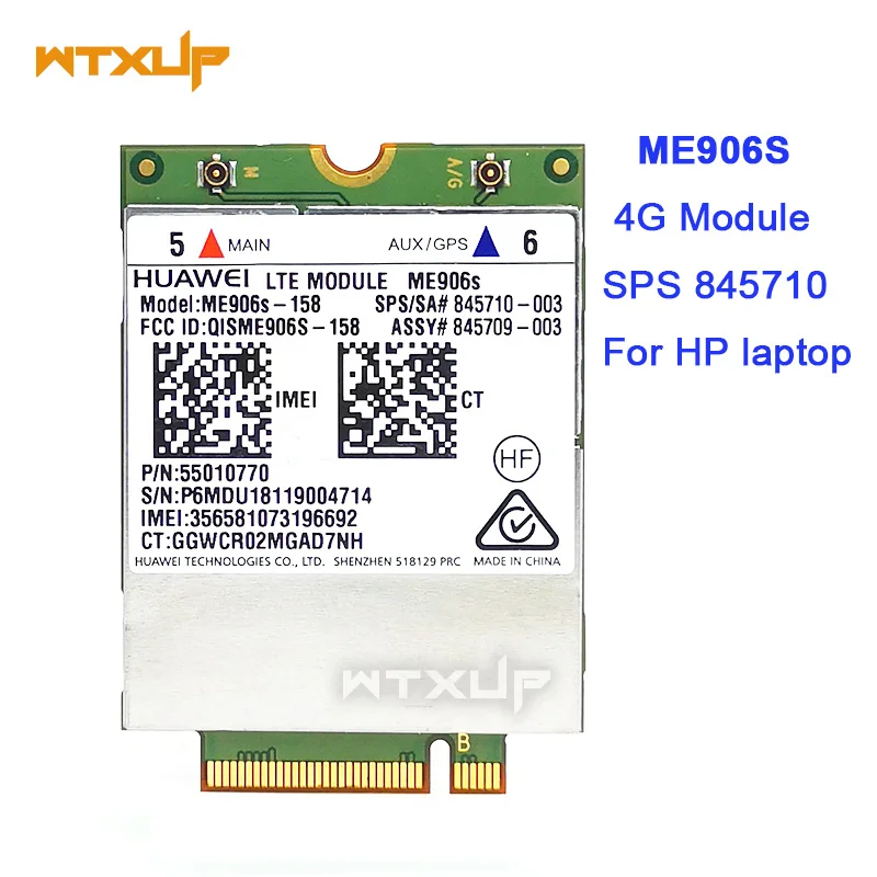 Мобильная широкополосная карта для HP 840 850 LT4132 LTE HSPA + 4G модуль Huawei ME906S 158 845710 001|lte