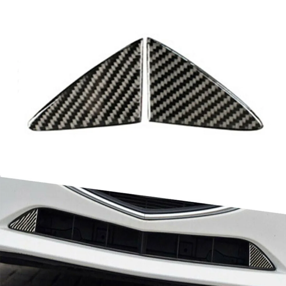 

new and high quality 2pcs Carbon Fiber Front Grille Grill Cover Trim For Mazda 3 Axela 2014-2016
