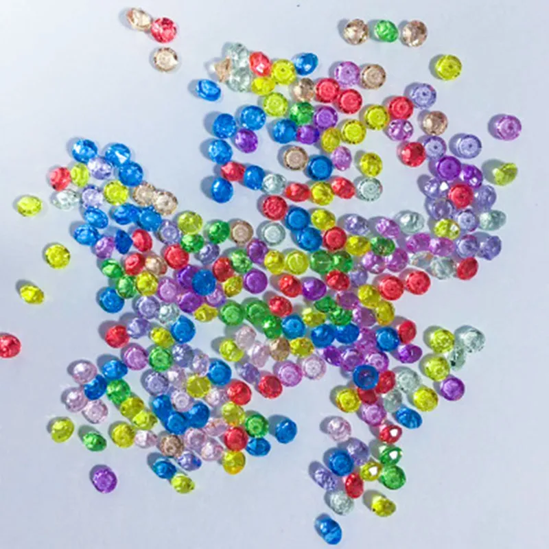2000 шт./лот, 4,5 мм, цветные крошечные акриловые кристаллы, Алмазное конфетти, сделай сам, украшение для свадебной вечеринки, рукоделие, украшения