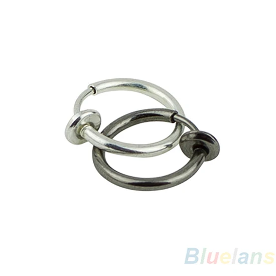 Hoop Earrings Ear Clip Earrings Clip Earrings Ear Clip Hoop Clip on Earrings Step Diameter Circle Earring Punk Clip Stealth Spring Small Helix Retractable Ring Cuff Ear Ring Hoops