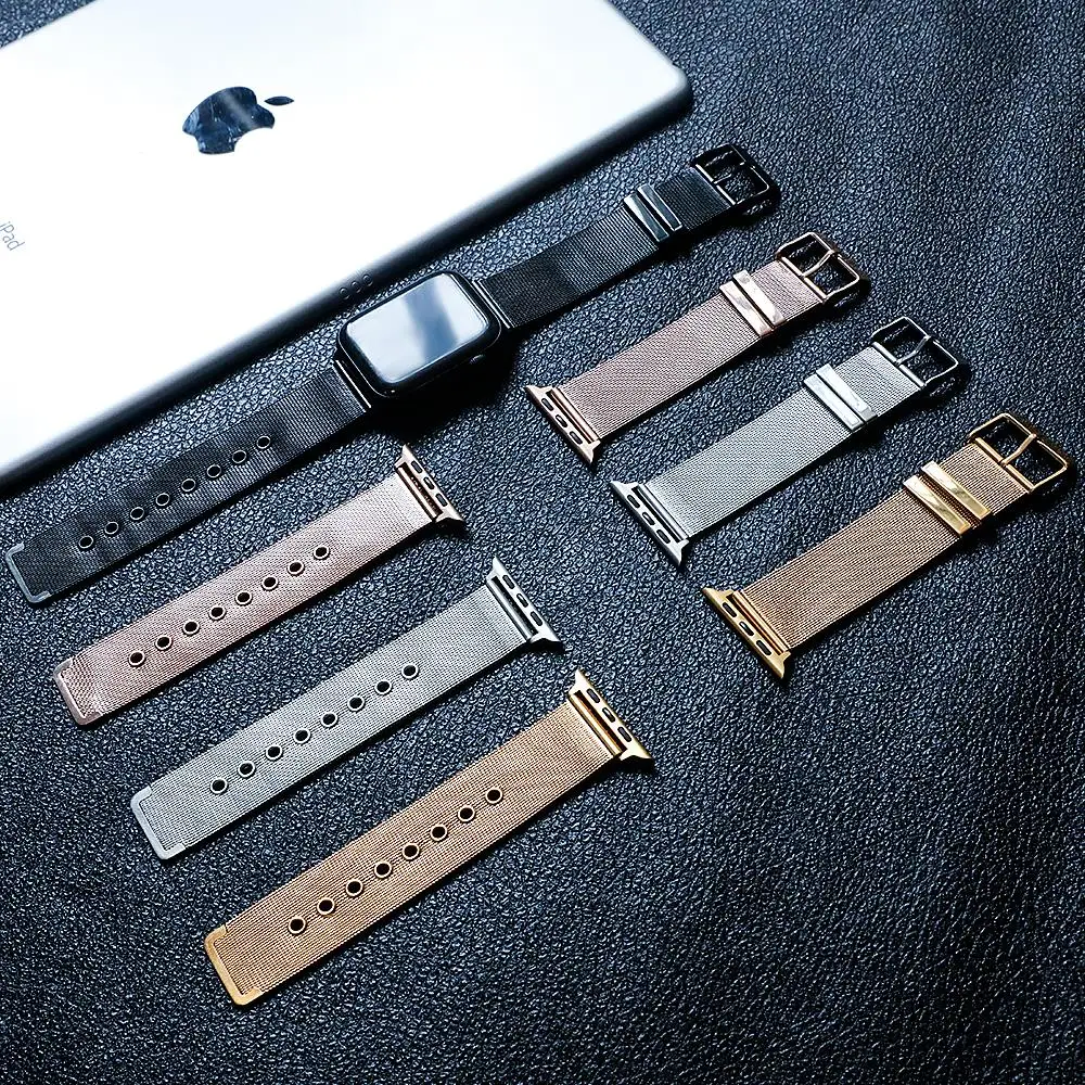 

Strap for apple watch 4 band 44mm/40mm milanese loop apple watch 4/3/2 iwatch band 42mm/38mm Stainless steel bracelet correa