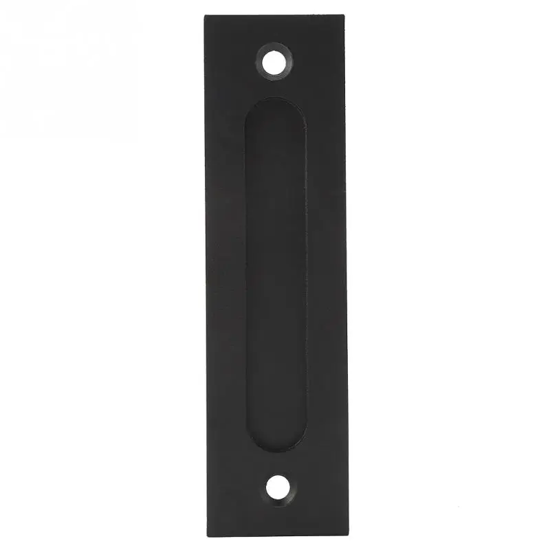 Black Heavy Duty vintage Carbon Steel Sliding Barn Door Closet Pull Handle Wooden Gate Hardware Set For 35~45mm Thickness Door