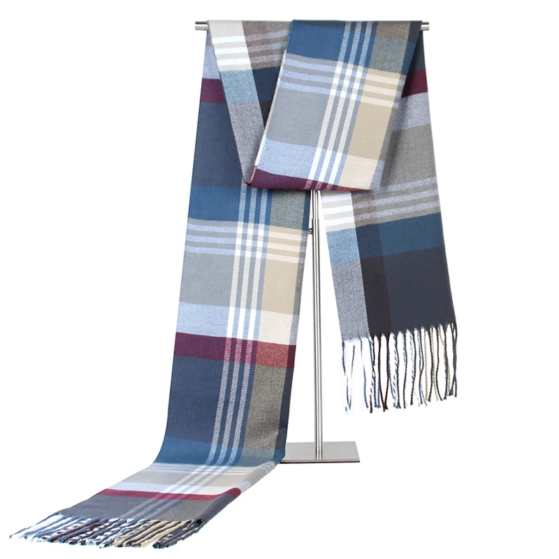 Модные Дизайнерские повседневные мужские шарфы зимний мужской плотный кашемир шарф роскошный бренд высокого качества теплые шарфы шаль