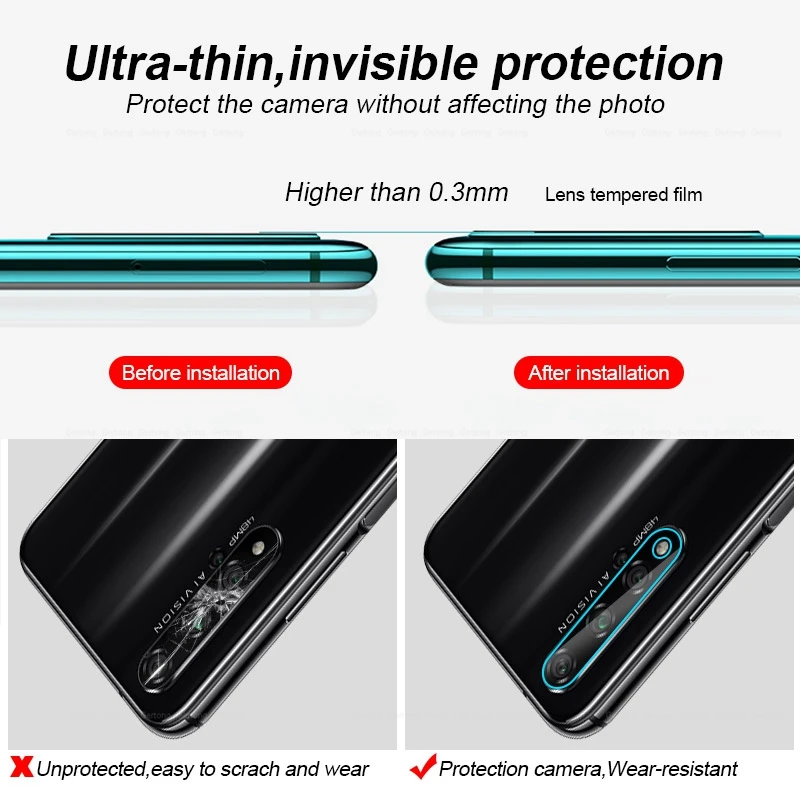2-в-1 Камера объектив из закаленного Стекло для huawei nova 5T 5 t YAL-L21 6,26 дюймов Экран протектор для huawei nova 5 t защитные Стекло