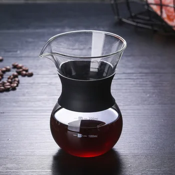 

400ml Sand-glass-style Coffee Maker for funnel Style Pour Over Coffeemaker Coffee Pot Glass with filter