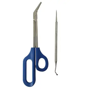 

Cutting Clipper Cutter Easy Grip Long Toe Nail Toenail Scissor Manicure Stainless Steel Blades Set At 45 Angle To Long Handles
