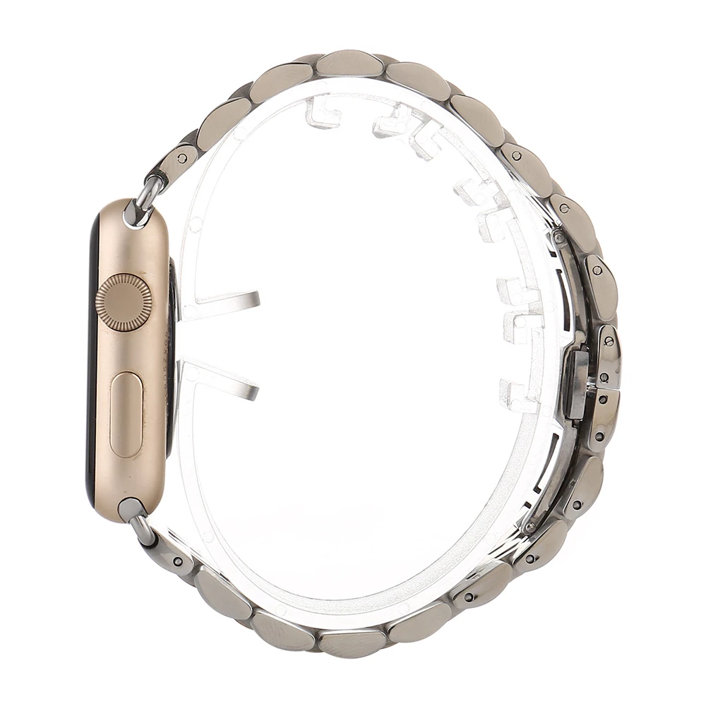 Ремешок из нержавеющей стали для Apple Watch Series 5 4 3 2 1 44 мм 40 сменный металлический