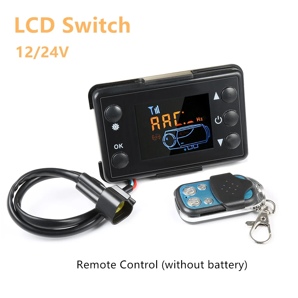

12V/24V LCD Monitor Switch+Remote Control Accessories For Car Track Diesels Air Heater Parking Heater